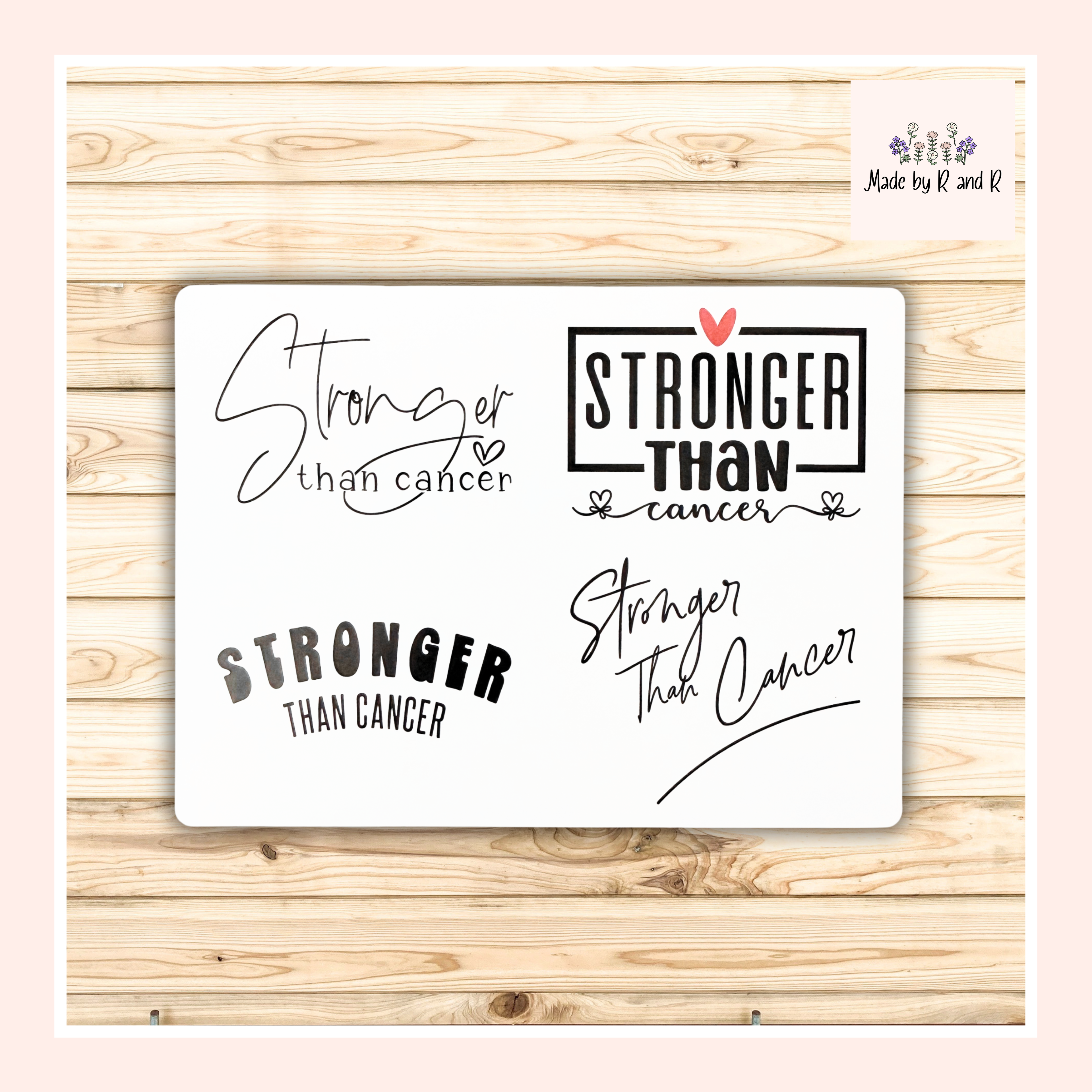 Stronger Than Cancer Stickers (set of 4)