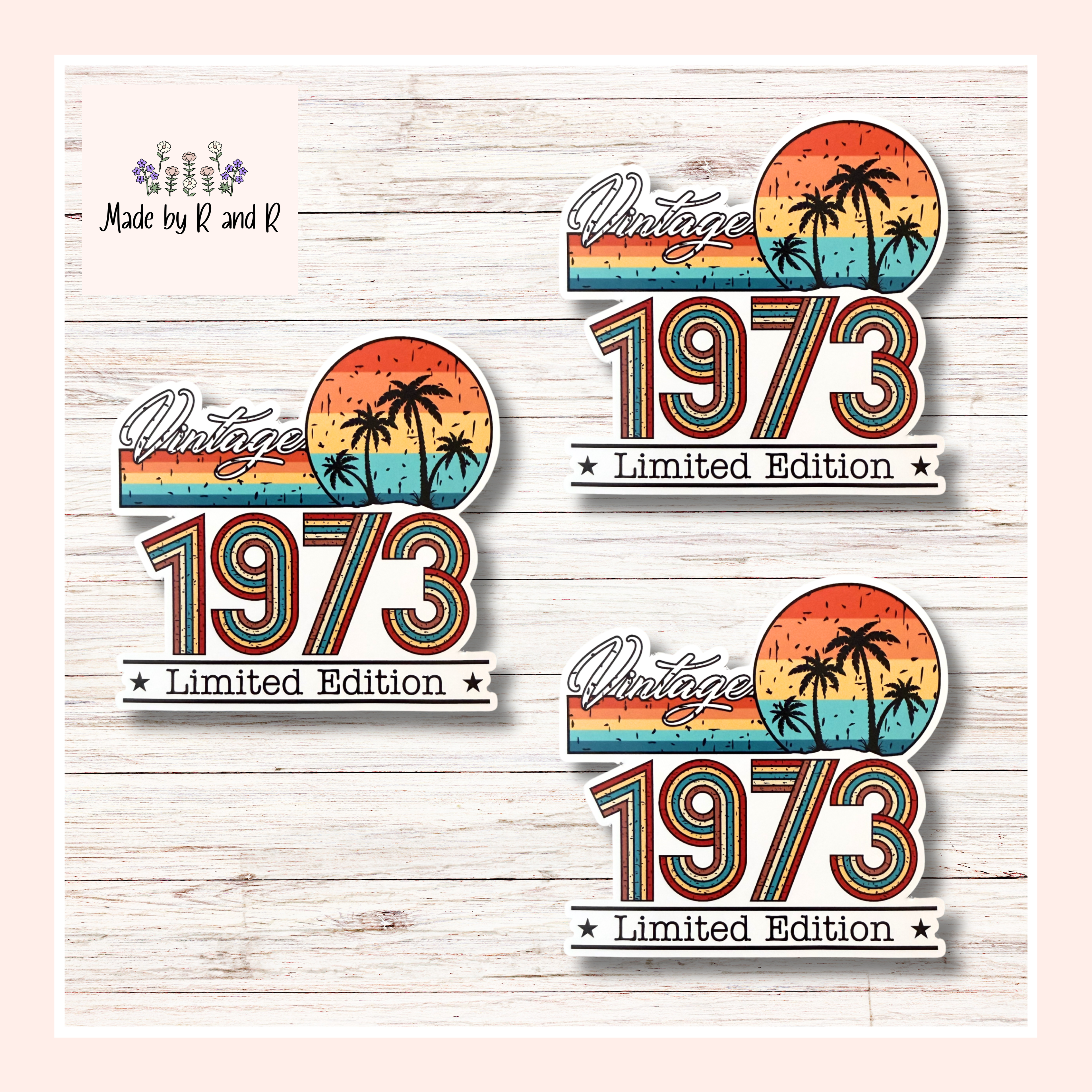 Vintage Limited Edition Sticker (Set of 3) From Made By R And R