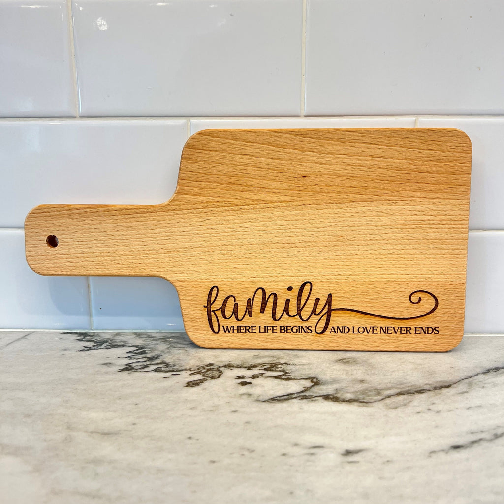 Family Laser Engraved Cutting Board