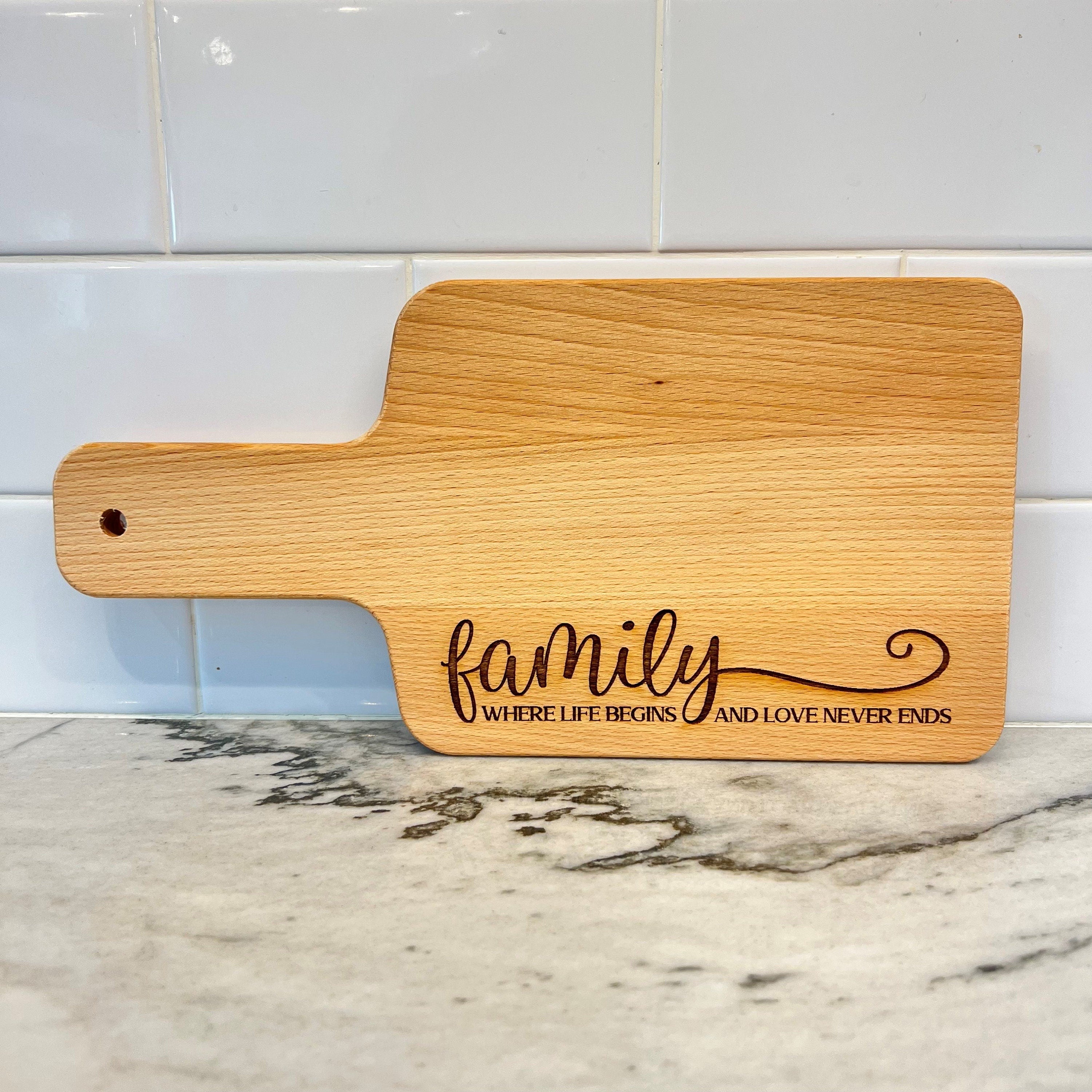 Family Laser Engraved Cutting Board