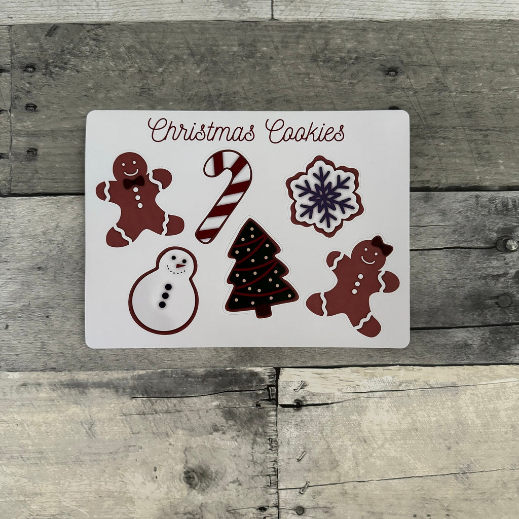 Christmas Cookie Stickers (set of 6)
