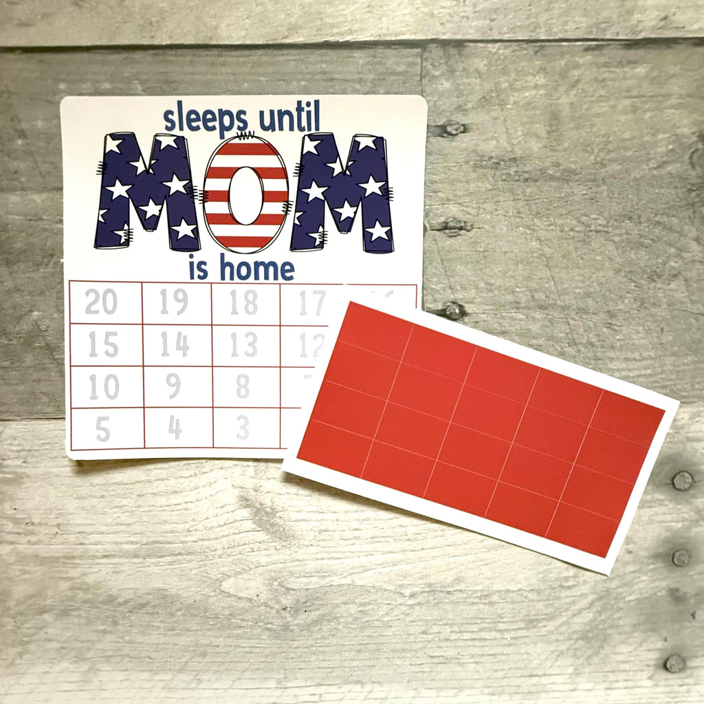 Sleeps Until Mom Is Home Small Countdown Sticker