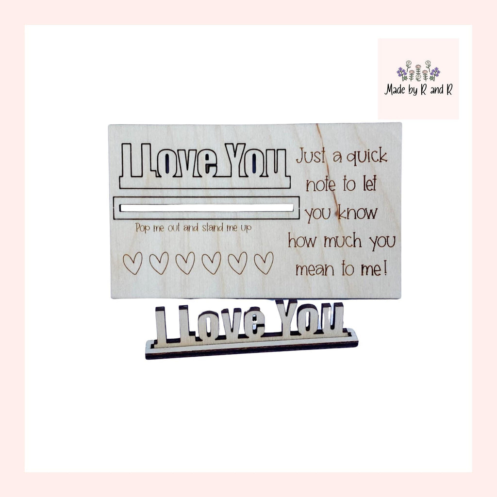 I Love You Wood Card