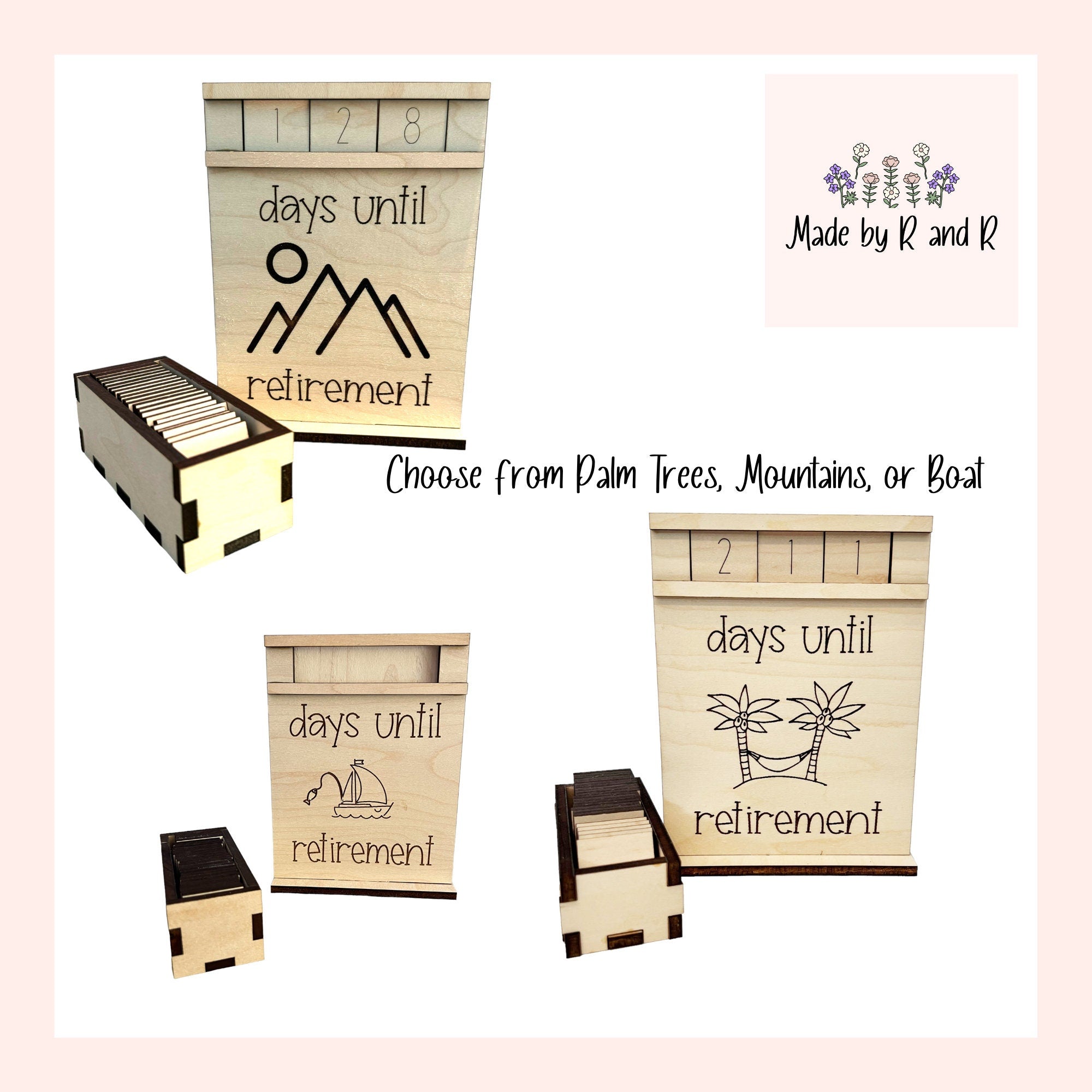 Days Until Retirement Wood Countdown