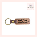 Custom Dog Mom Laser Engraved Wood Keychain