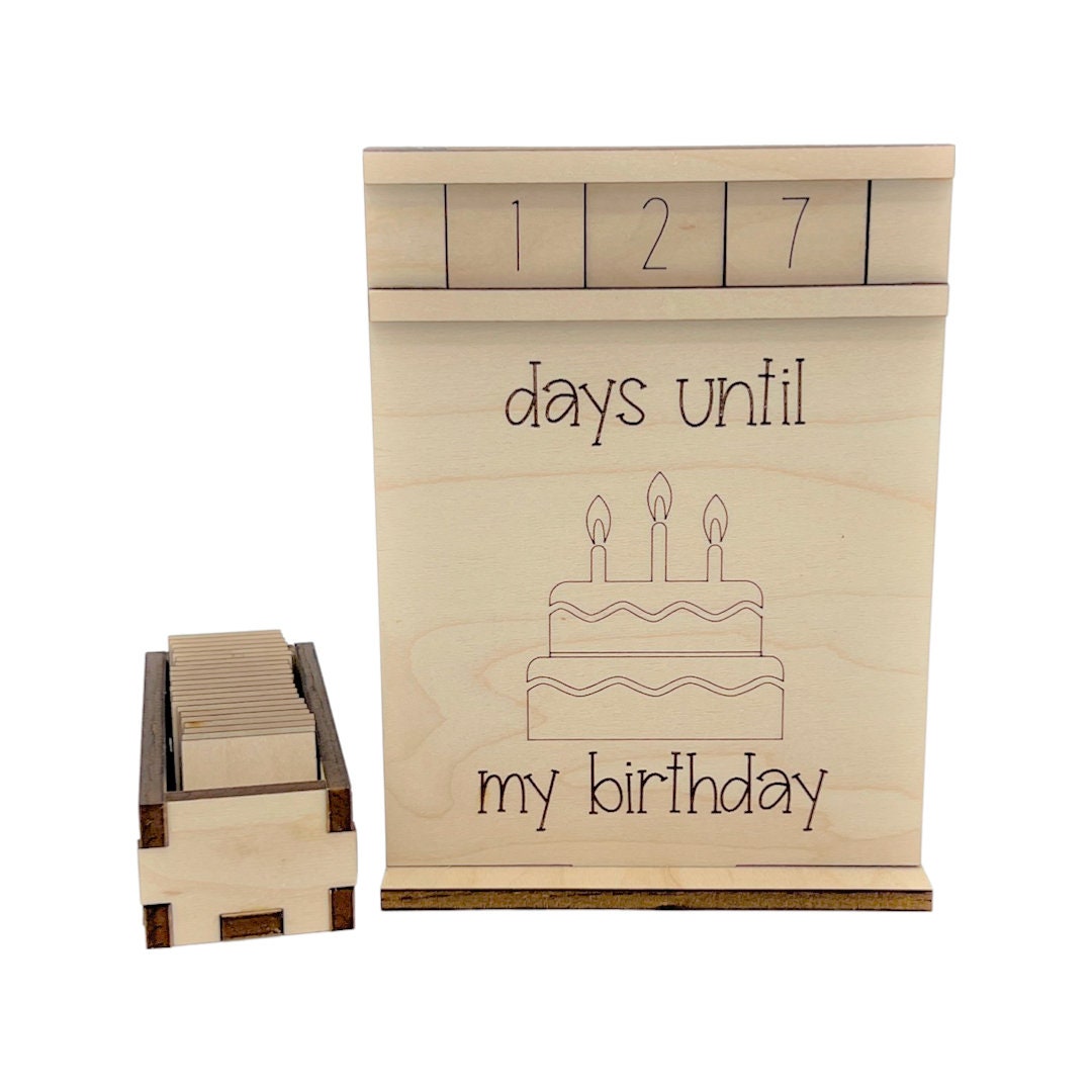 Days Until My Birthday Wood Countdown