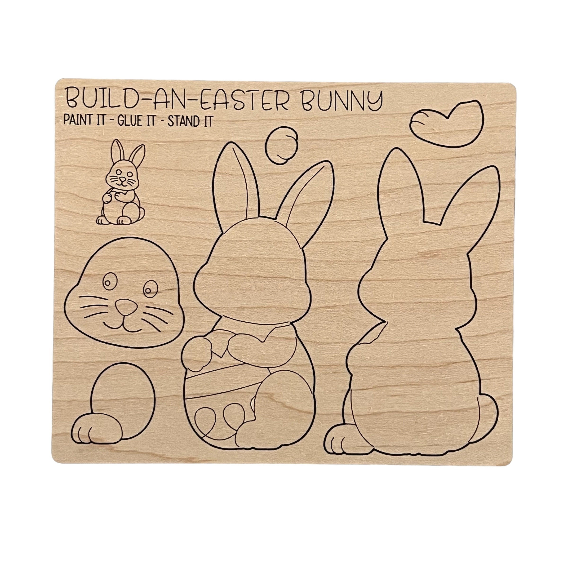 Build An Easter Bunny Wood Card Kit