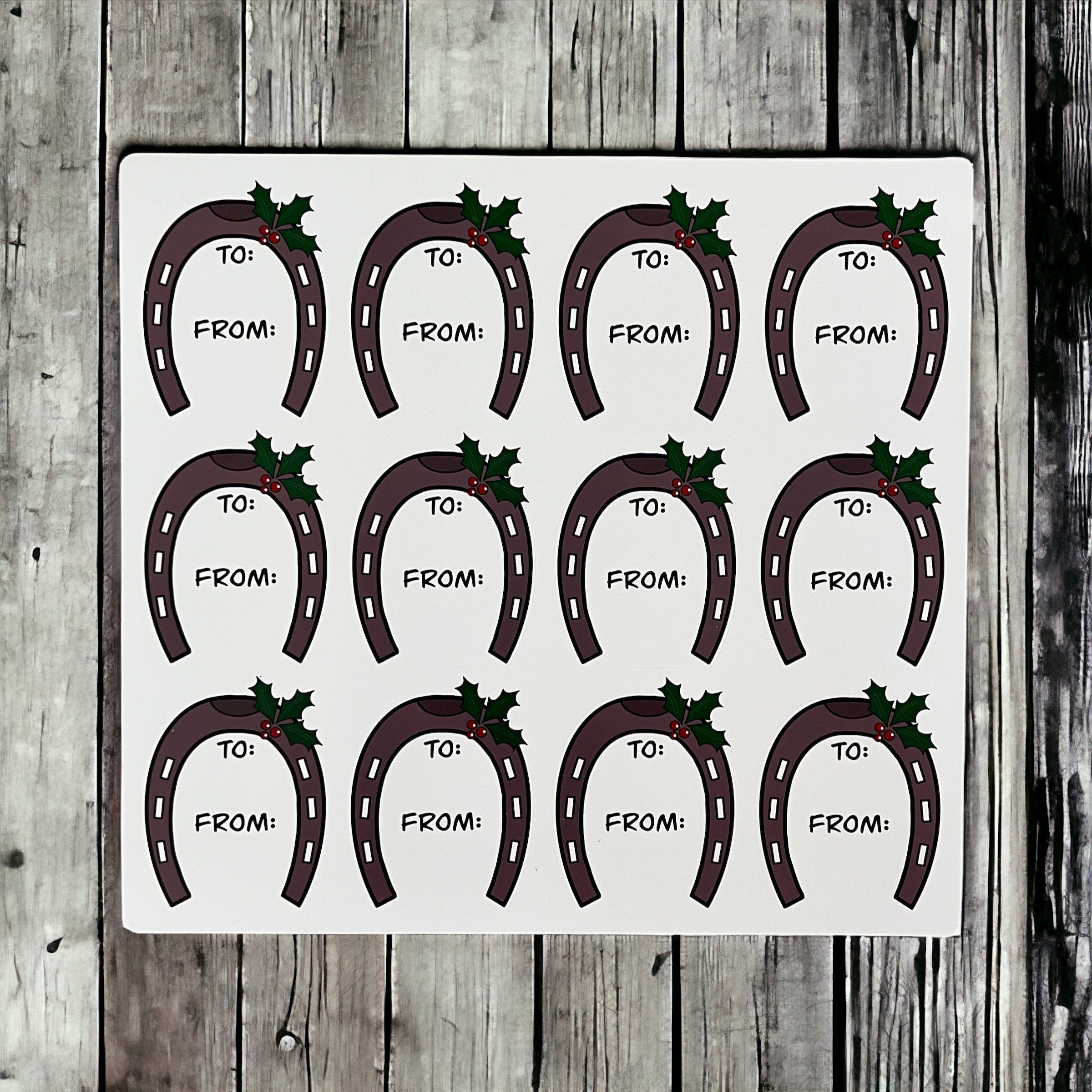 Horseshoe Gift Tag Stickers