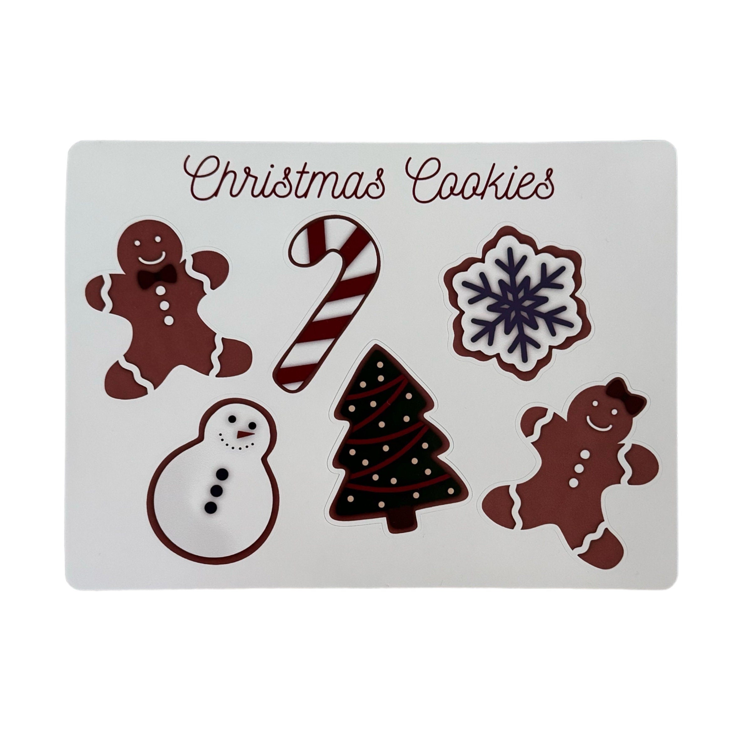 Christmas Cookie Stickers (set of 6)