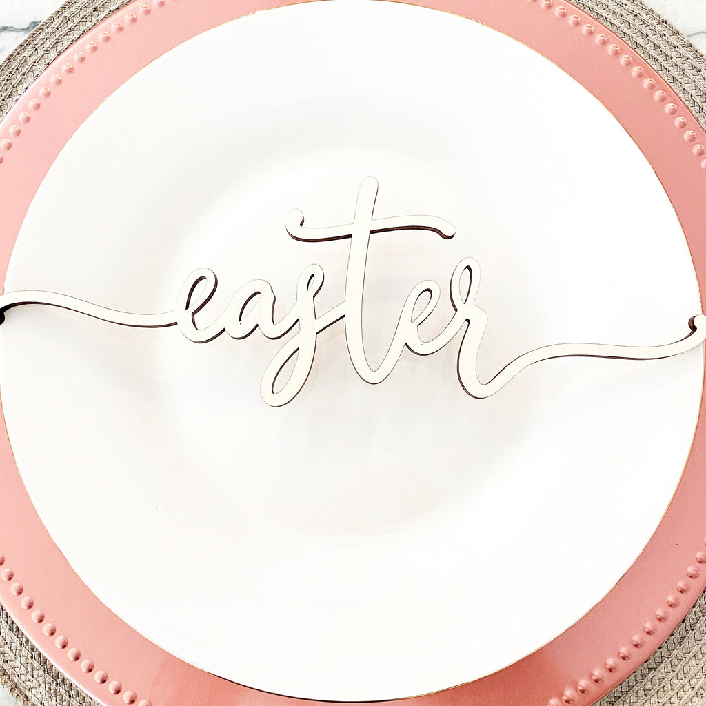 Religious Easter Place Setting Wood Words (Set of 4)