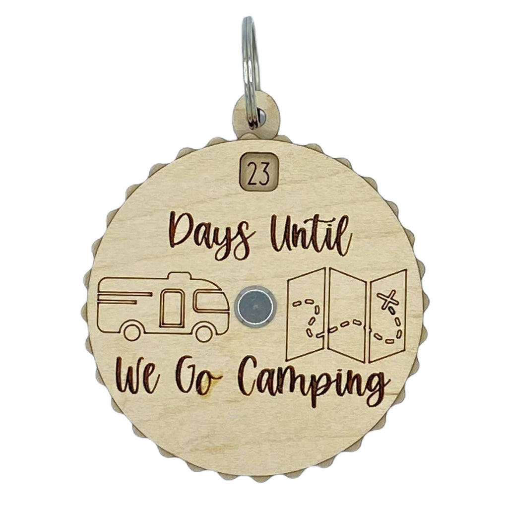 Days Until We Go Camping 30 Day Countdown Spinner