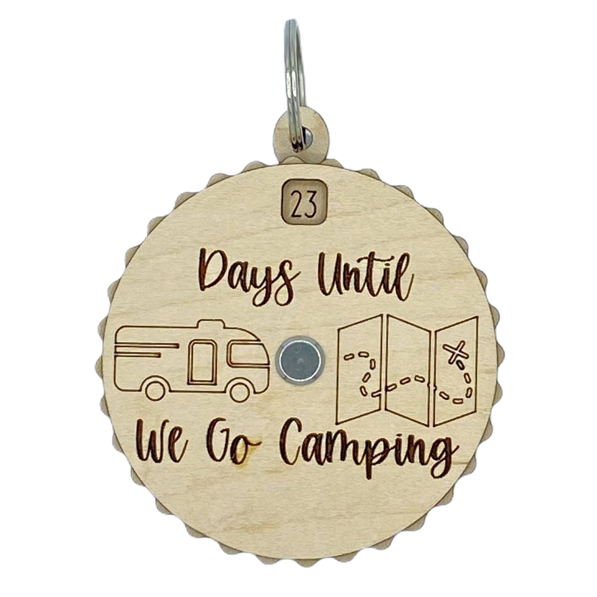 Days Until We Go Camping 30 Day Countdown Spinner