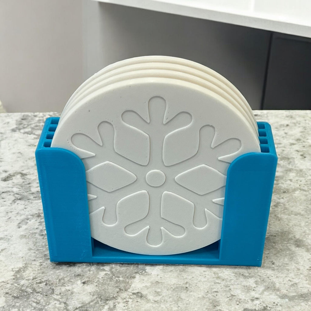 Snowflake Coasters (set of 4) and Holder