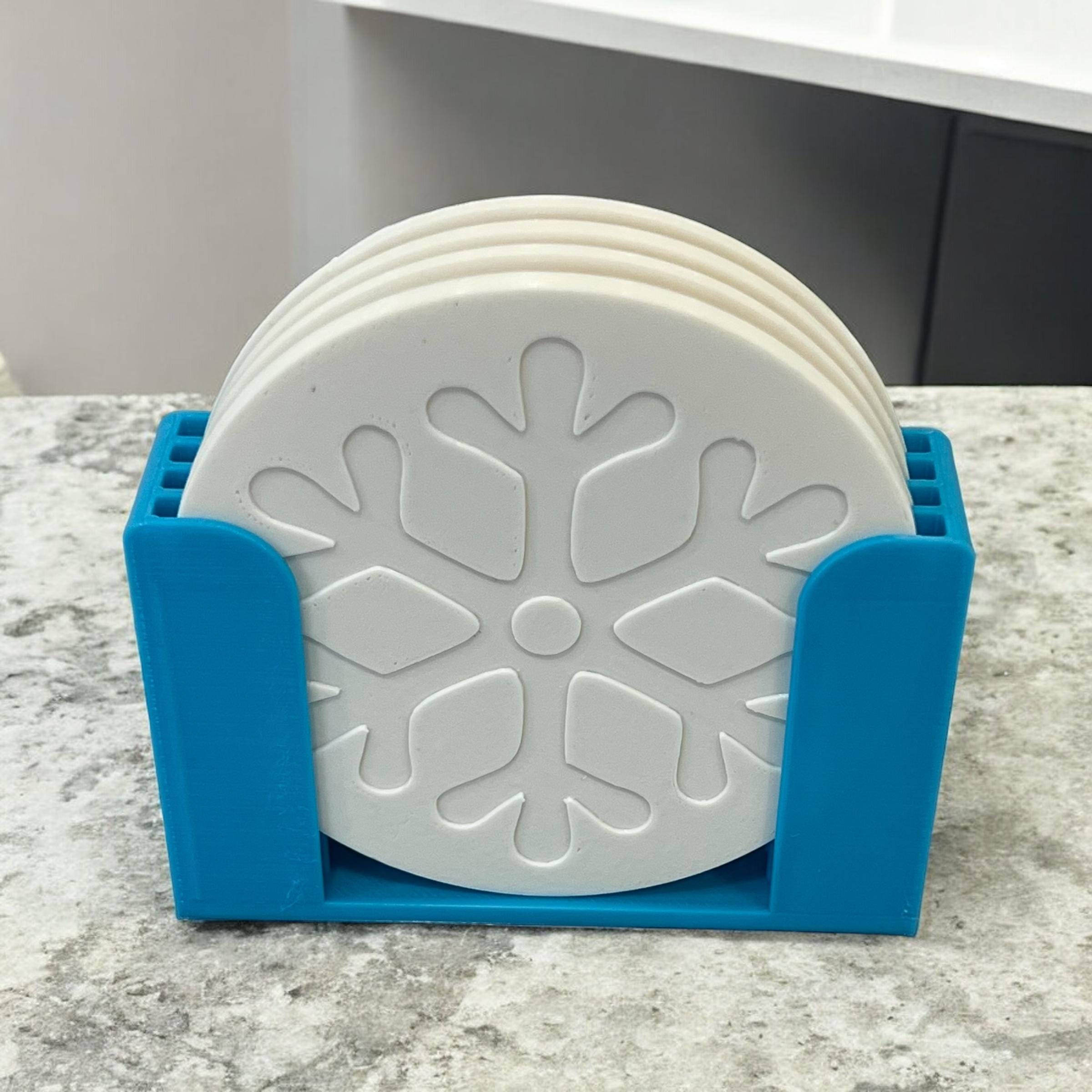 Snowflake Coasters (set of 4) and Holder