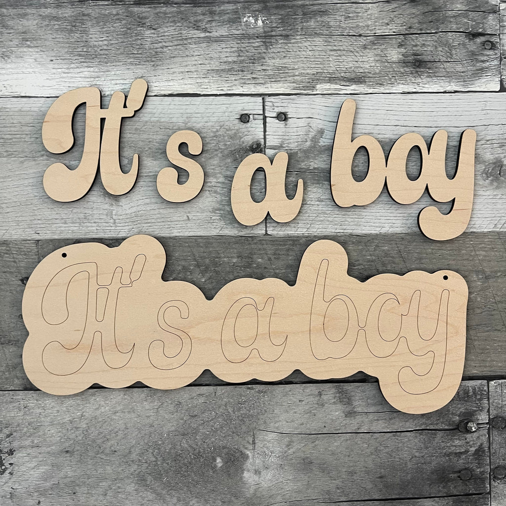 It's A Boy Wood Sign