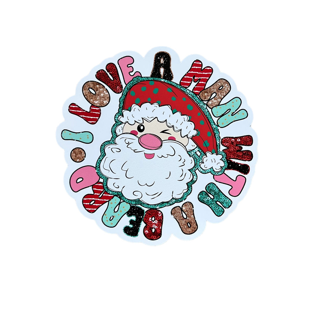 I Love A Man With A Beard Sticker