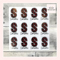 Custom Name and Monogram Buffalo Plaid Stickers (set of 12)