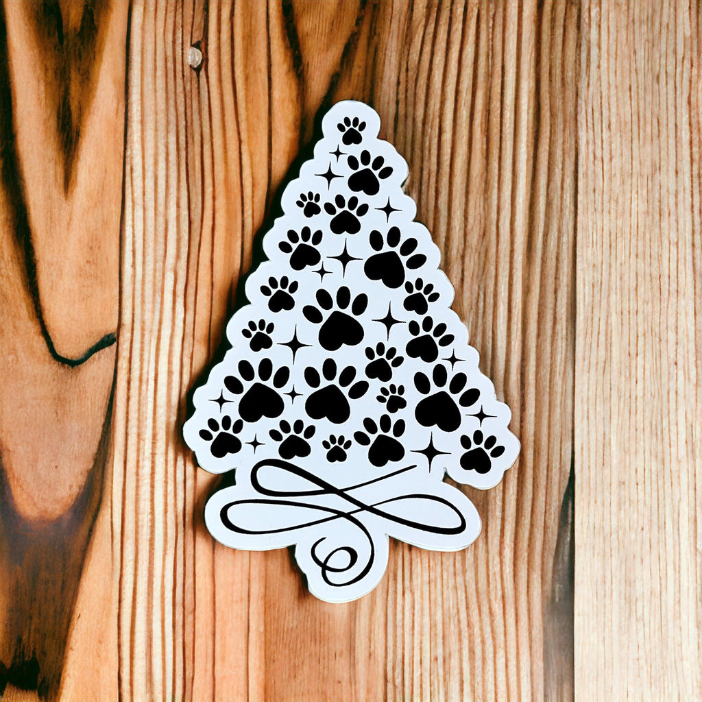 Paw-sitively Adorable Christmas Tree Sticker