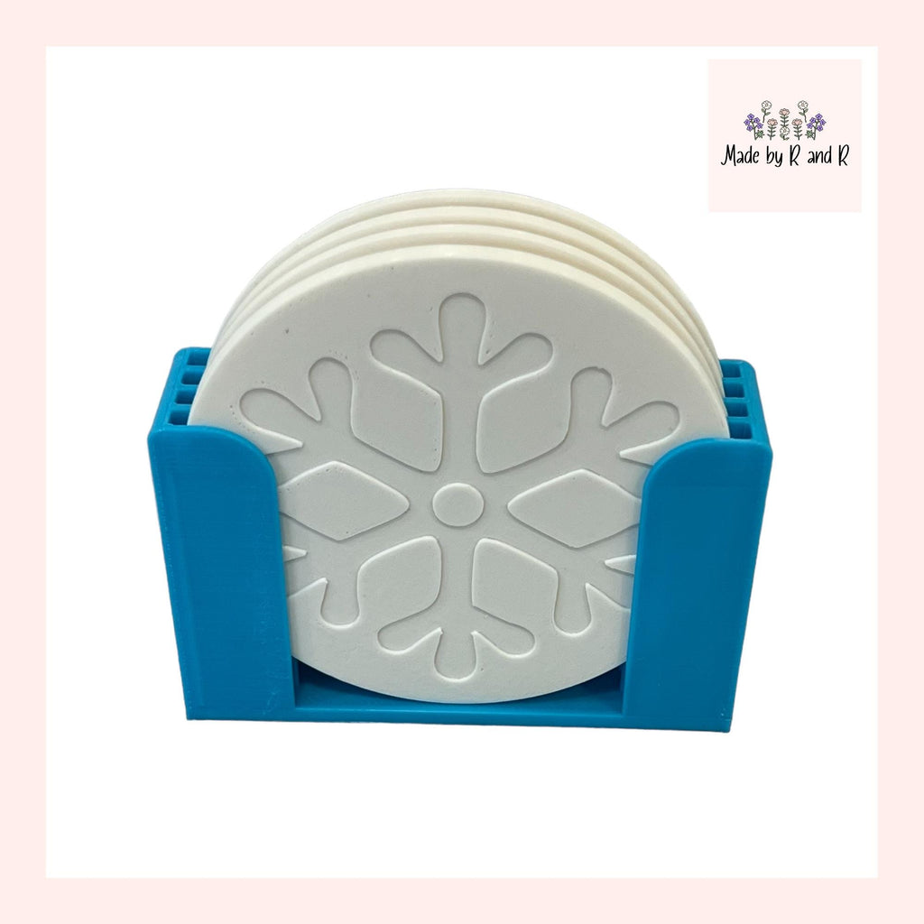 Snowflake Coasters (set of 4) and Holder