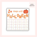 Sleeps Until Halloween Small Countdown Sticker