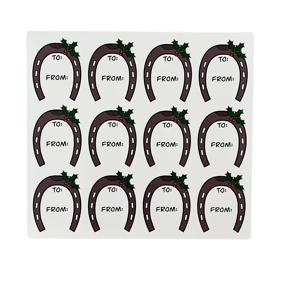 Horseshoe Gift Tag Stickers