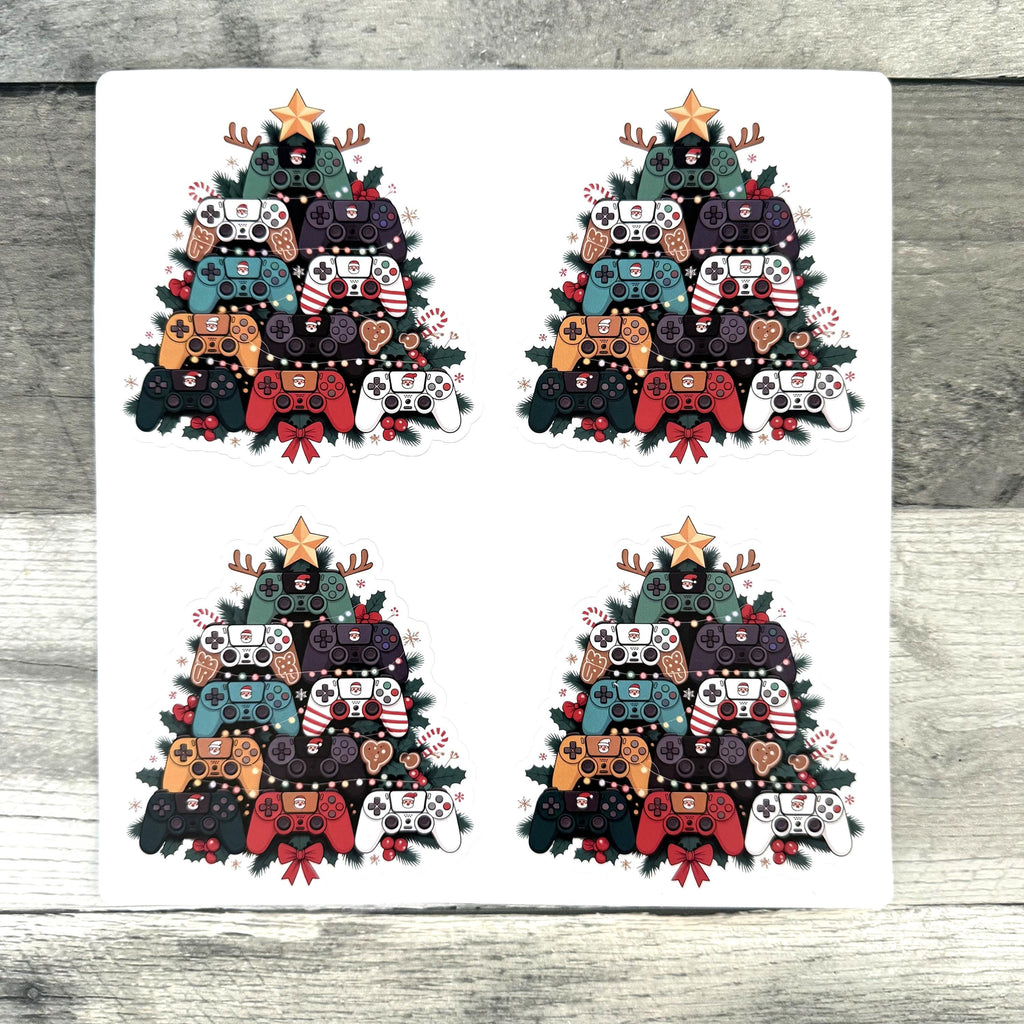 Video Game Christmas Stickers (set of 4)