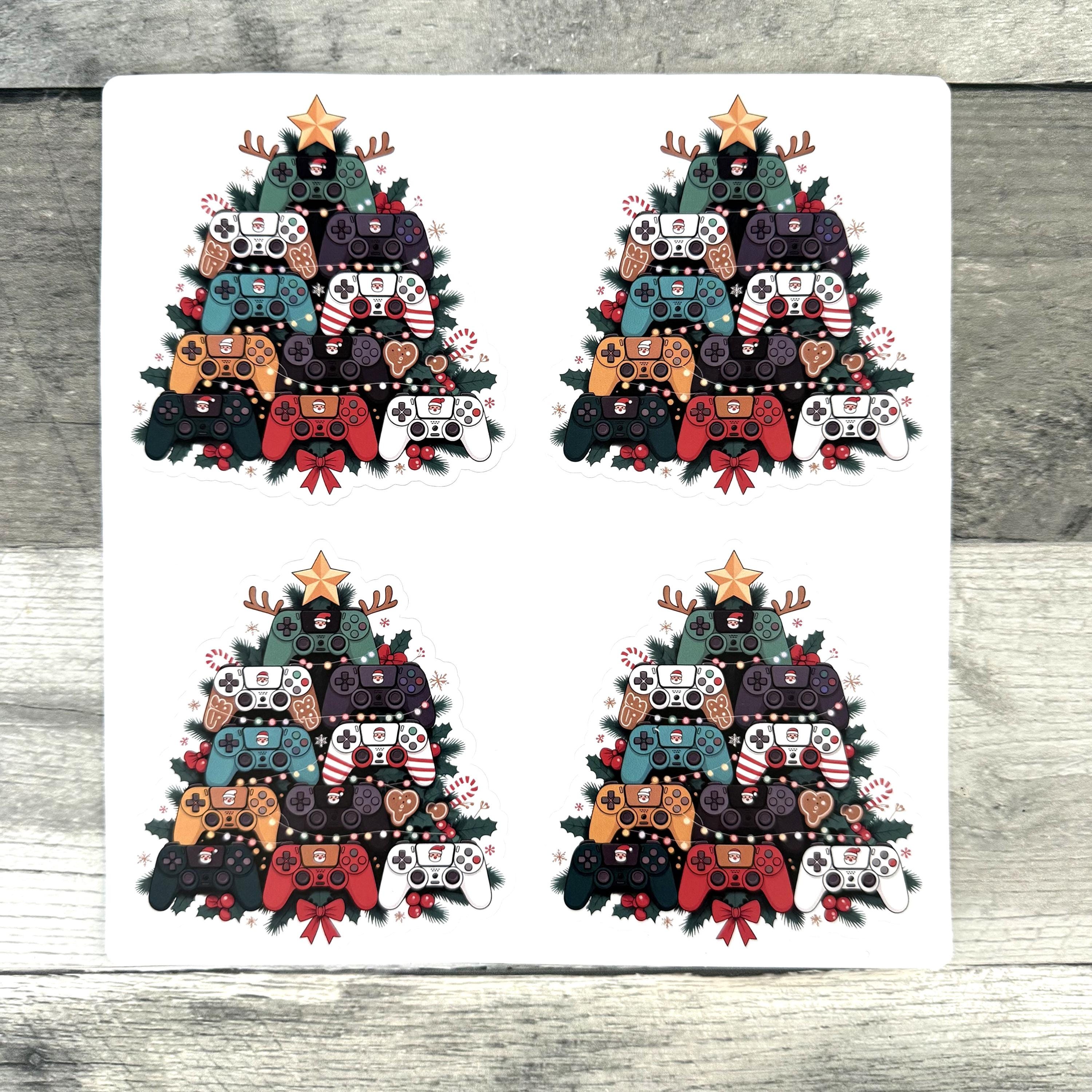 Video Game Christmas Stickers (set of 4)