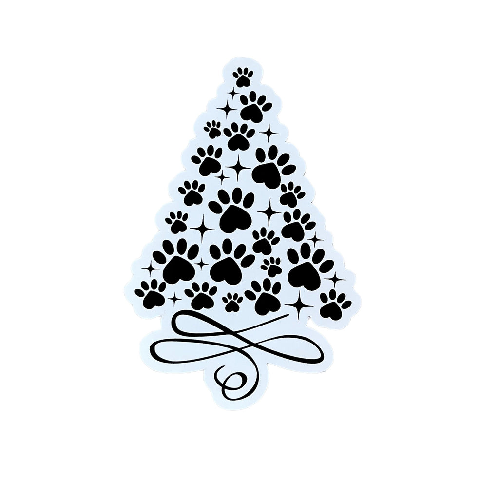 Paw-sitively Adorable Christmas Tree Sticker