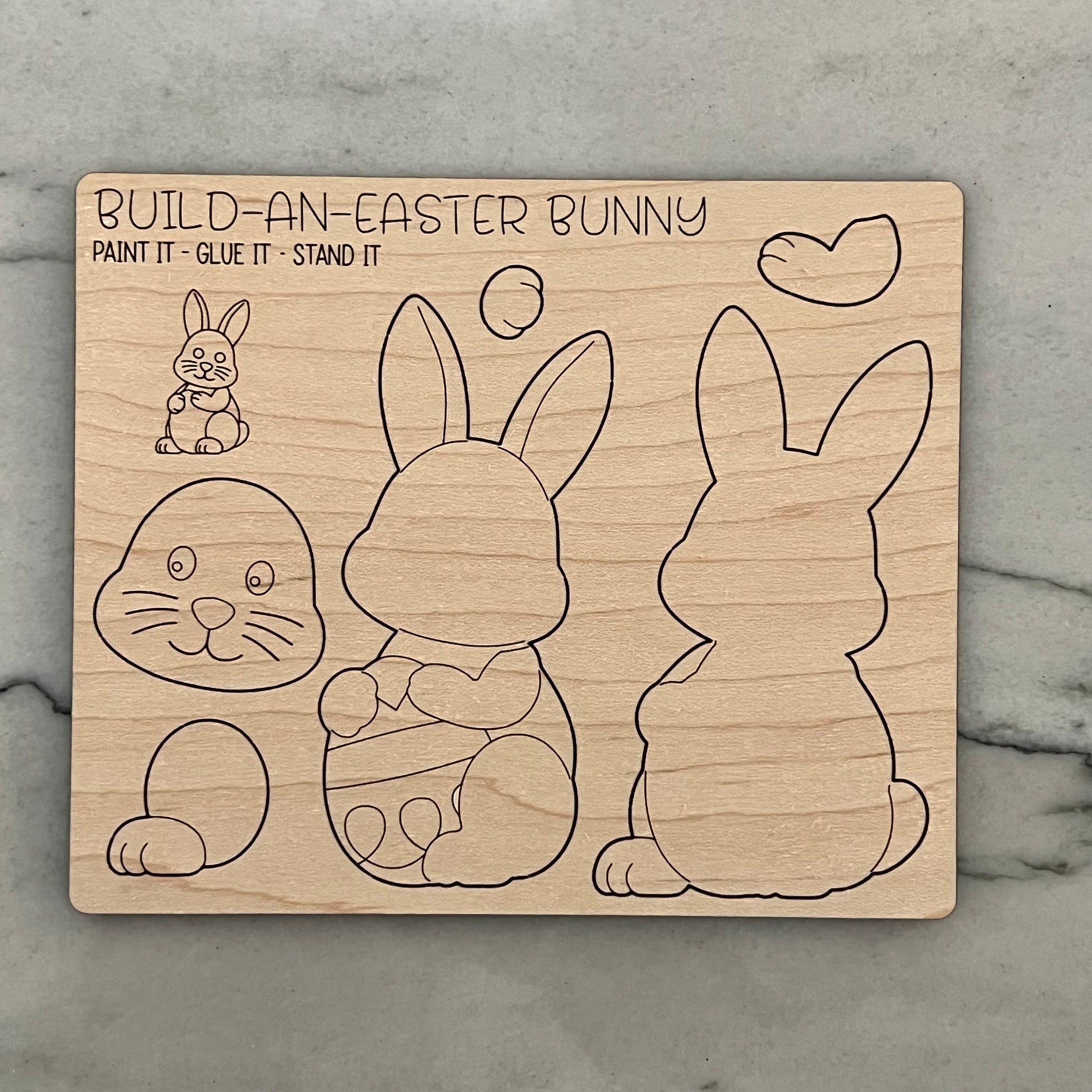 Build An Easter Bunny Wood Card Kit