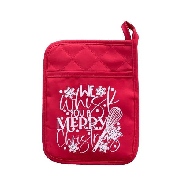 We Whisk You A Merry Christmas Pot Holder