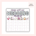 Sleeps Until Our Wedding Rehearsal Small Countdown Sticker