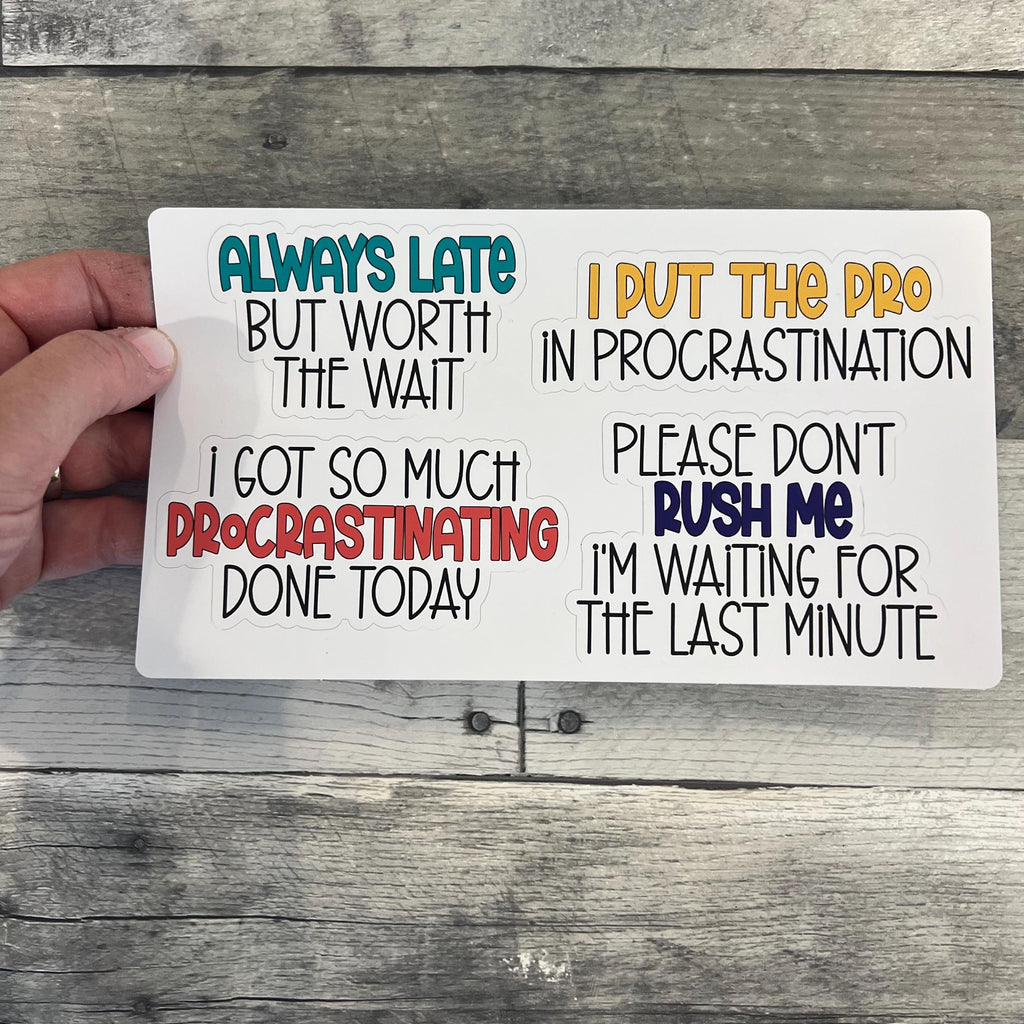 Funny Procrastination Stickers