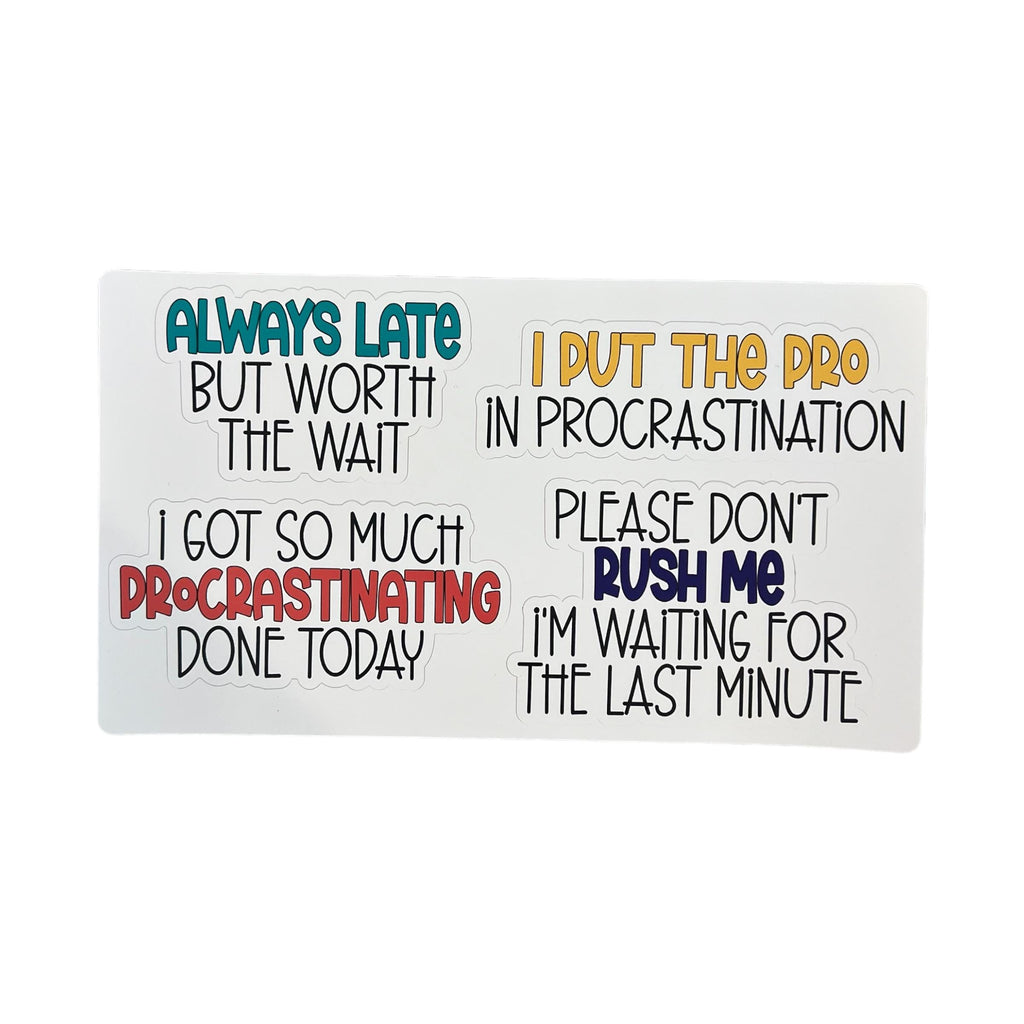 Funny Procrastination Stickers