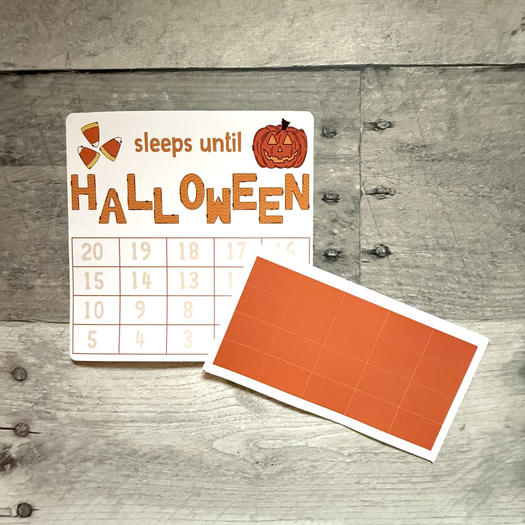 Sleeps Until Halloween Small Countdown Sticker
