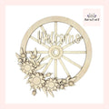 Wagon Wheel Welcome Sign Wood Cut Outs