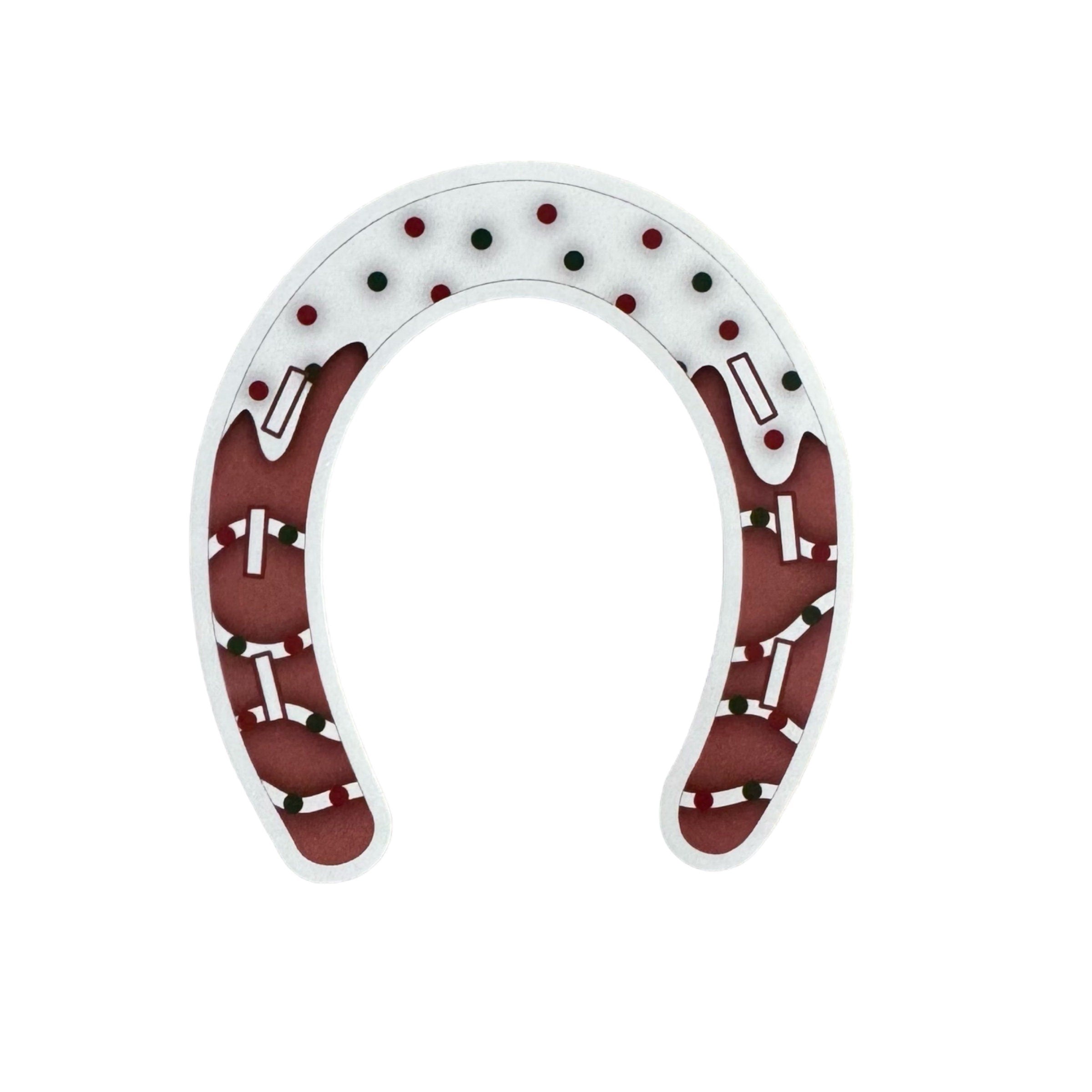 Horseshoe Christmas Cookie Sticker