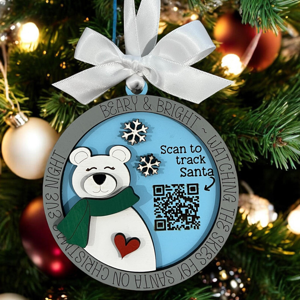 Santa Tracker Ornaments (Choose One)