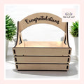 Congratulations Wood Basket