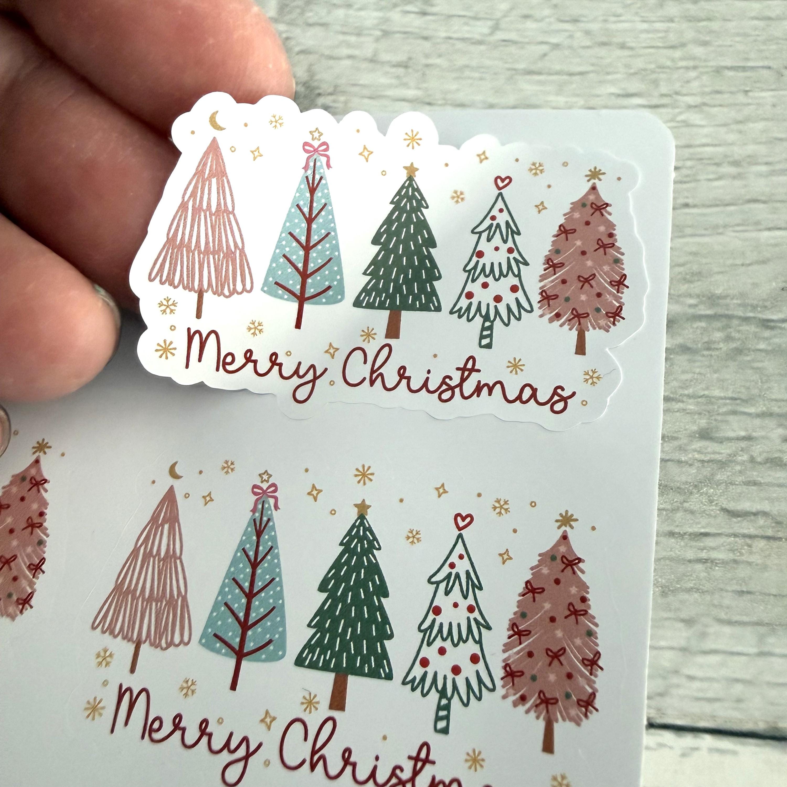 Merry Christmas Tree Stickers (set of 8)