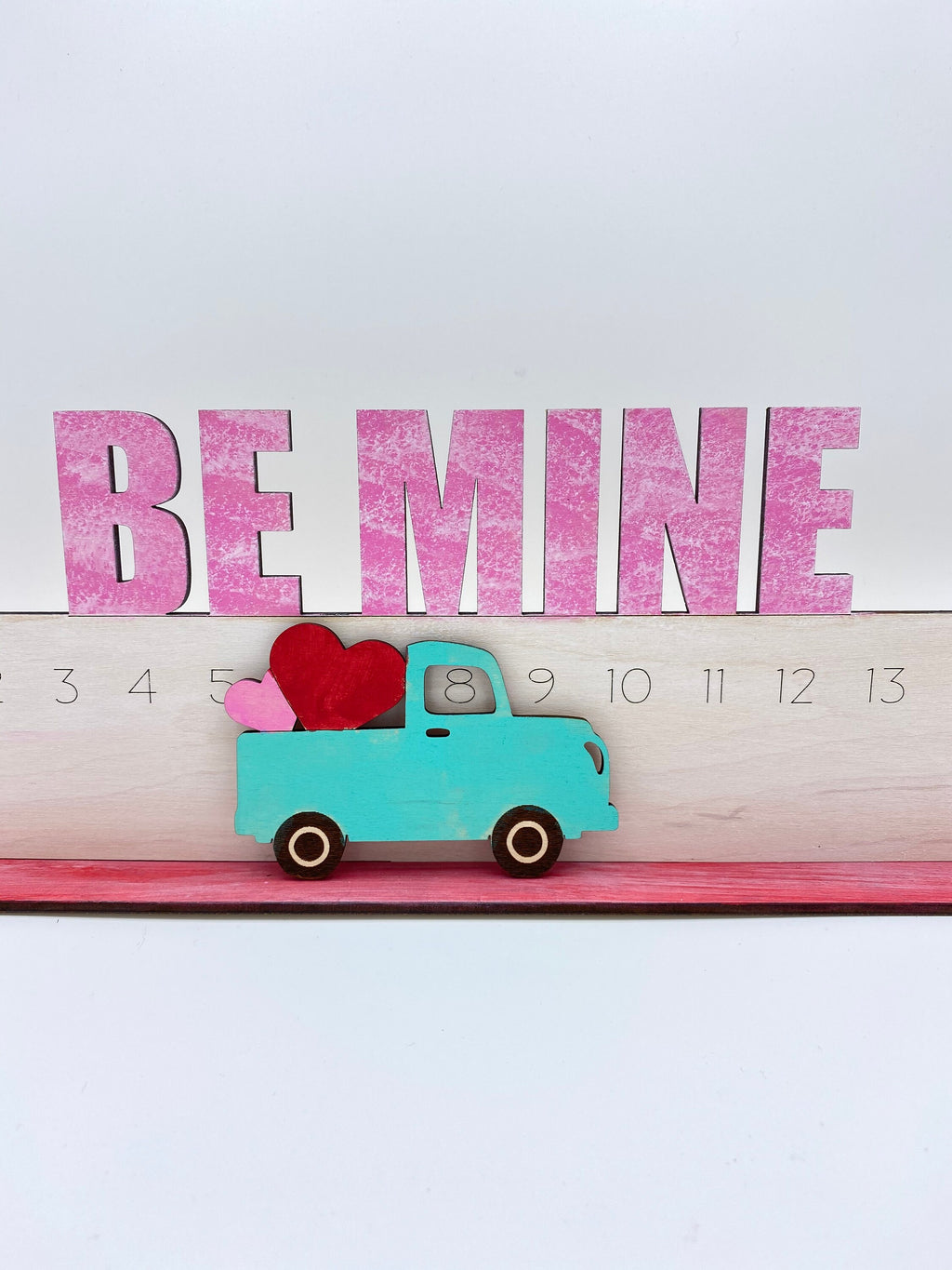 Be Mine Wood Valentine Truck Holiday Countdown