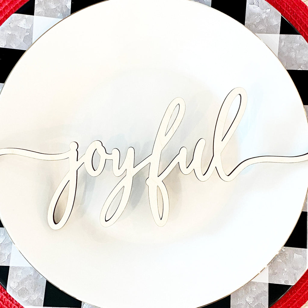 Christmas Place Setting Wood Words (Set of 4)