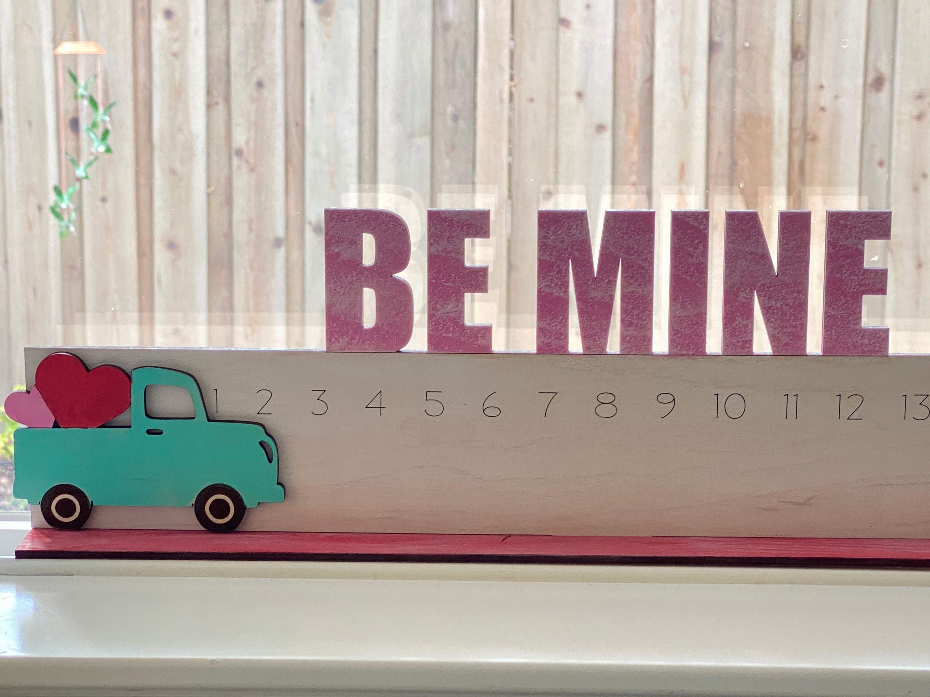 Be Mine Wood Valentine Truck Holiday Countdown