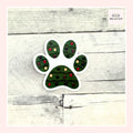 Christmas Tree Paw Print Sticker