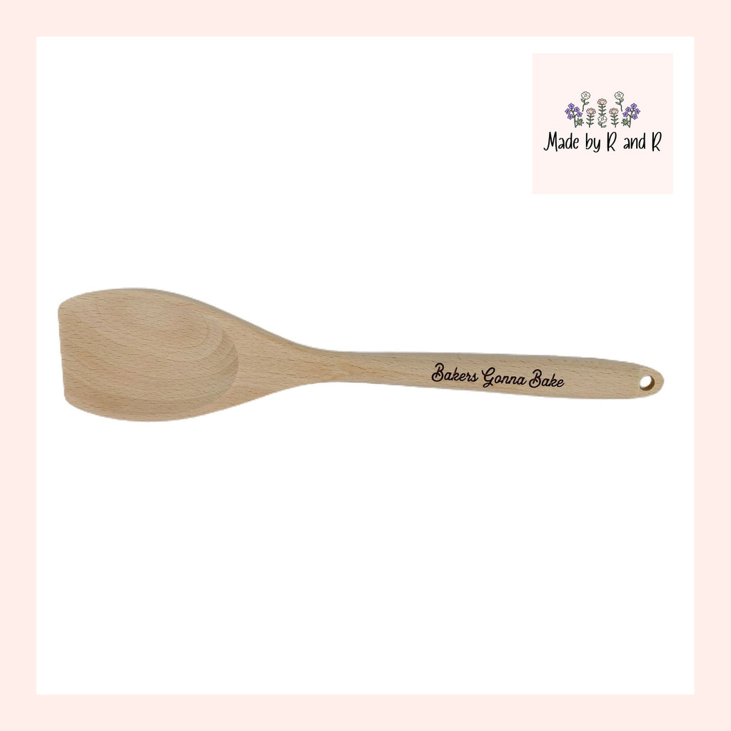 Bakers Gonna Bake Engraved Wood Spoon