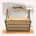 Personalized Wood Basket