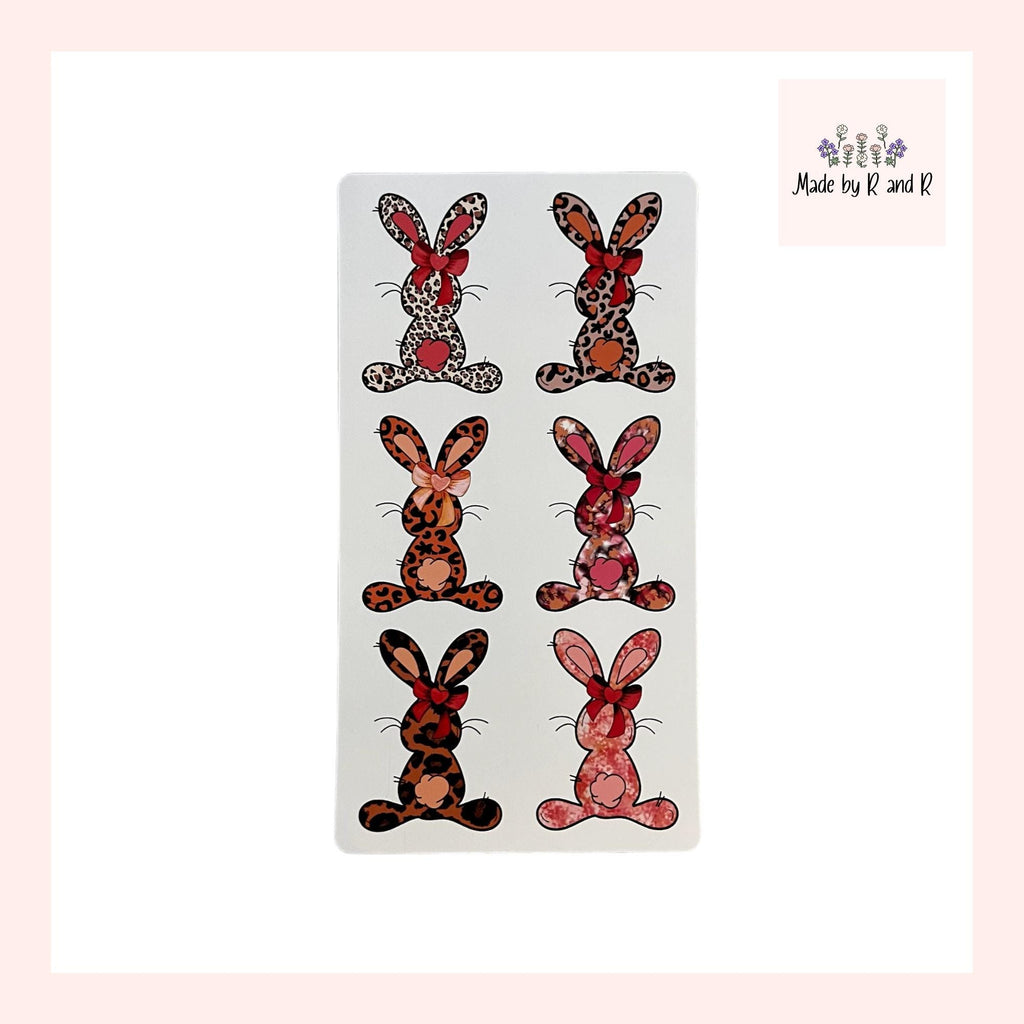 Patterned Bunny Stickers (set of 6)