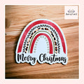 Merry Christmas Rainbow Sticker
