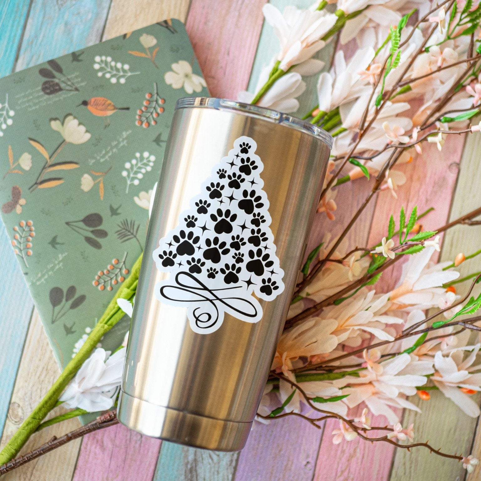 Paw-sitively Adorable Christmas Tree Sticker