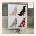 Floral Golden Retriever Stickers (set of 4)