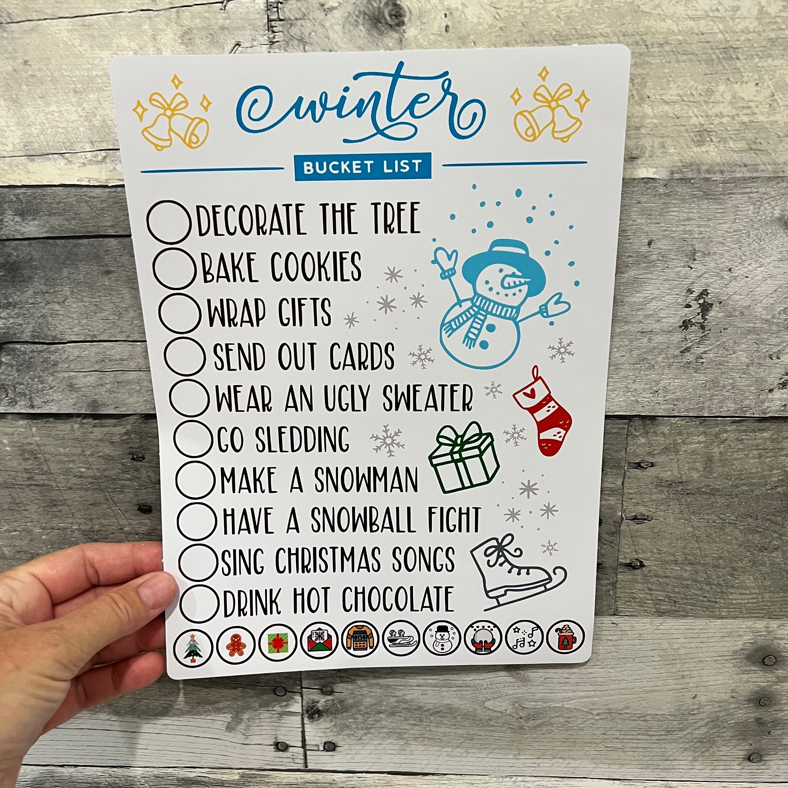 Winter Bucket List Sticker